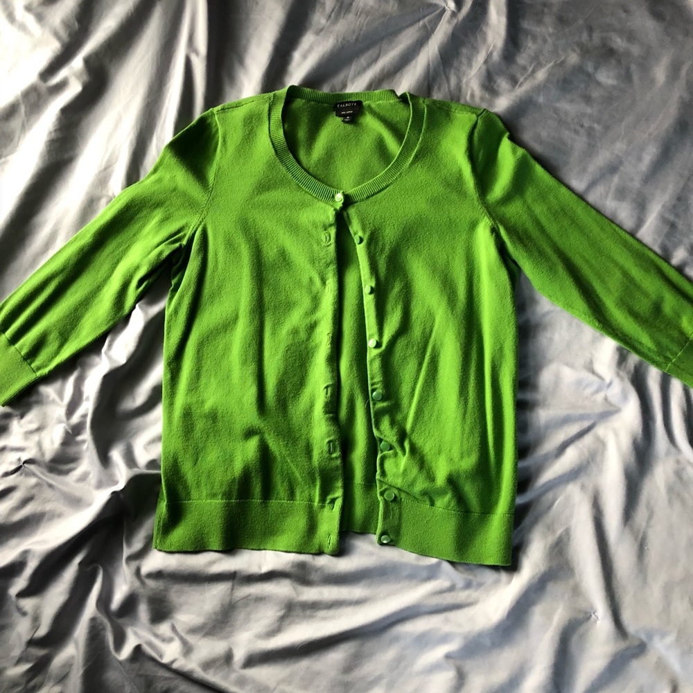 Talbots Green Cardigan